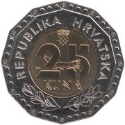 25 Kuna 75th Anniversary of Croatian Association of Technical Culture obverse image