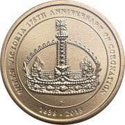 1 Dollar - Elizabeth II 4th Portrait - Queen Victoria 175th Anniversary reverse image