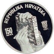 150 Kuna 150 Years of Croatian as an Official Language, Croatia, 1997 reverse image