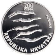200 Kuna Olympics; Swimming and Basketball obverse image