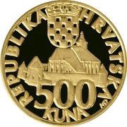 500 Kuna Old Zagreb Cathedral obverse image