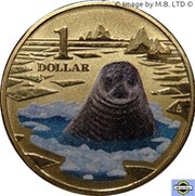 1 Dollar - Elizabeth II 4th Portrait - Polar Series - Weddell Seal reverse image