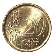20 Euro Cents 2nd map reverse image