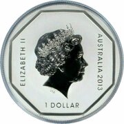 1 Dollar - Elizabeth II 4th Portrait - Kangaroo Road Sign obverse image