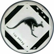 1 Dollar - Elizabeth II 4th Portrait - Kangaroo Road Sign, Australia, 2013 reverse image