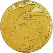 100 Euros Black Lizard; Coloured, Croatia, 2024 reverse image