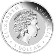 1 Dollar - Elizabeth II 4th Portrait - Koala - Silver Bullion Coin obverse image