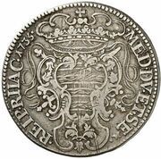 ½ Thaler Polubradan, Croatia, 1735 reverse image
