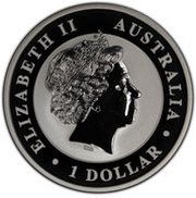1 Dollar - Elizabeth II 4th Portrait - Koala - Coloured Silver Coin obverse image