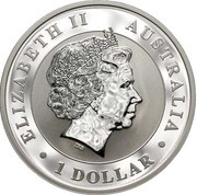 1 Dollar - Elizabeth II 4th Portrait - Australian Kookaburra obverse image