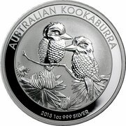 1 Dollar - Elizabeth II 4th Portrait - Australian Kookaburra, Australia, 2013 reverse image