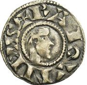 Denier - Raymond de Poitiers Beardless obverse image