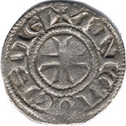 Denier - Raymond de Poitiers Long neck, Crusader and Christian states in the Eastern Mediterranean, 1136-1149 reverse image