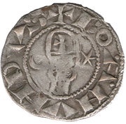 Denier à la Tête Casqué Classe A Bohemond III Majorité obverse image