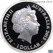 1 Dollar - Elizabeth II 4th Portrait - Year of the Snake - Silver Proof obverse image