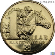 1 Dollar - Elizabeth II 4th Portrait - Black Caviar reverse image