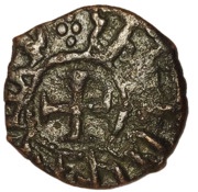 1 Kardez - Hetoum I light; seated crossed legs type, Crusader and Christian states in the Eastern Mediterranean, 1226-1270 reverse image