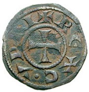 Denier - Henry I, Crusader and Christian states in the Eastern Mediterranean, 1218-1253 reverse image