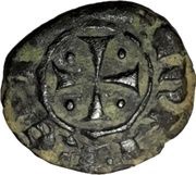 Denier - Henry II Second reign, Crusader and Christian states in the Eastern Mediterranean, 1310-1324 reverse image