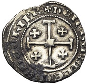 1 Gros - Peter II, Crusader and Christian states in the Eastern Mediterranean, 1369-1382 reverse image