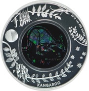 1 Dollar - Elizabeth II 4th Portrait - Opal Kangaroo, Australia, 2013 reverse image