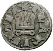 1 Denier - Charles I d'Anjou, Crusader and Christian states in the Eastern Mediterranean, 1278-1285 reverse image