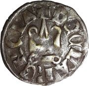 1 Denier - Florent de Hainaut 1289-1297, Crusader and Christian states in the Eastern Mediterranean, 1289-1297 reverse image