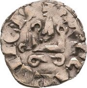 1 Denier - Mathilde de Hainaut 1316-1318, Crusader and Christian states in the Eastern Mediterranean, 1316-1318 reverse image