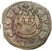 1 Denier Tornese - Lazaros Giustiniani reverse image
