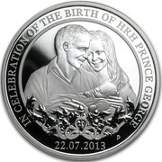1 Dollar - Elizabeth II 4th Portrait - HRH Prince George, Australia, 2013 reverse image
