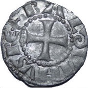 Denier - Baldwin III Tower of David - crude type obverse image