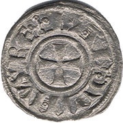 Denier - Baldwin III Tower of David - honed type obverse image