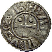 Tripoli Raymond II-III Denier à l'étoile et au Croissant obverse image