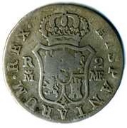 2 Reales Countermark on Spanish - Madrid 2 Reales KM#430.1 reverse image