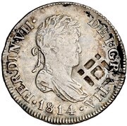 2 Reales Countermark on Spanish 2 Reales KM#464 obverse image