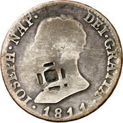 4 Reales Countermark on Spanish - Madrid 4 Reales, KM#540.1 obverse image