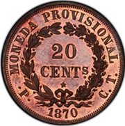 20 Centavos Pattern reverse image