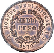 ½ Peso Pattern reverse image