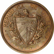 Souvenir Peso Date widely spaced; Bronze pattern obverse image