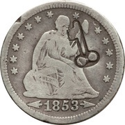 25 Centavos Countermarked obverse image