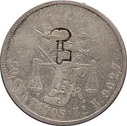 50 Centavos Countermarked obverse image