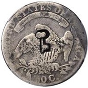 50 Centavos Countermarked obverse image