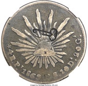 4 Reales Countermarked, Cuba, 1872-1877 reverse image