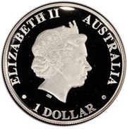 1 Dollar - Elizabeth II 4th Portrait - Kangaroo - Silver Bullion Coin; High Relief obverse image