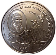 25 Centavos Alexander von Humboldt, Cuba, 1989 reverse image