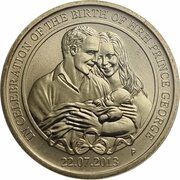 1 Dollar - Elizabeth II 4th Portrait - Birth HRH Prince George reverse image