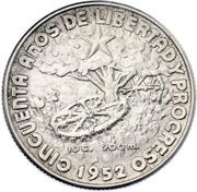 40 Centavos 50th. Anniversary of the Republic reverse image