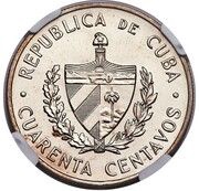 40 Centavos José Martí; Pattern obverse image