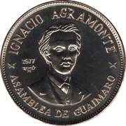 1 Peso Ignacio Agramonte, Cuba, 1977 reverse image