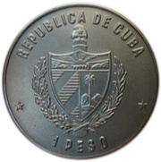 1 Peso Cuban Crocodile obverse image
